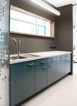 Innenarchitektur Café Teeküche Fenster Eiche 