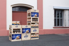 Produktdesign Display Theke mit Regal unregelmäßig verdreht 