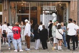 Asphaltgold Pop-Up Frankfurt Innenarchitektur Design Fassade Schaufenster Party Opening Release 