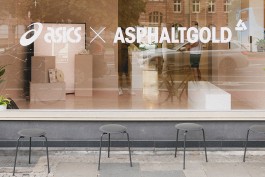 Asphaltgold Pop-Up Frankfurt Innenarchitektur Design Fassade Schaufenster Ausstellung Shop asics 